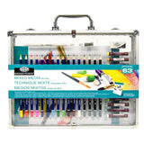 Royal & Langnickel Mixed Media Aluminium Box Art Set | 63 Pieces, Clear Top Case