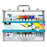 Royal & Langnickel Mixed Media Aluminium Box Art Set | 63 Pieces, Clear Top Case