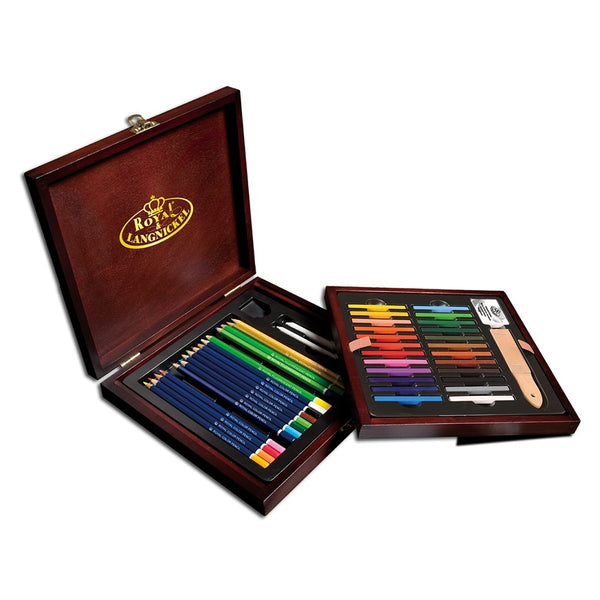Royal & Langnickel 49 Piece Drawing Box Set | Charcoal, Graphite, Blending Stump