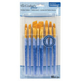 Royal & Langnickel Gold Taklon Brush Set Art Brushes | Assorted Shapes, Non-Slip