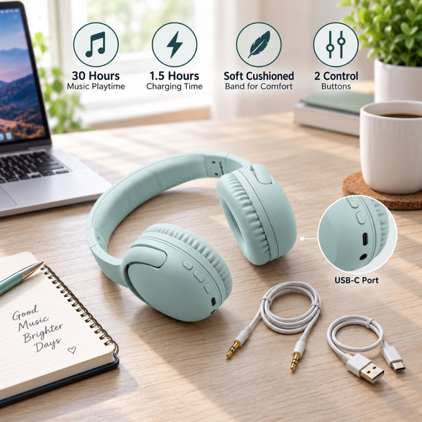 JVC Gumy Wireless BT Green Headphones | Comfortable Fit