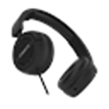 Streetz Black USB-C On-Ear Headphones | Foldable, Adjustable Headband