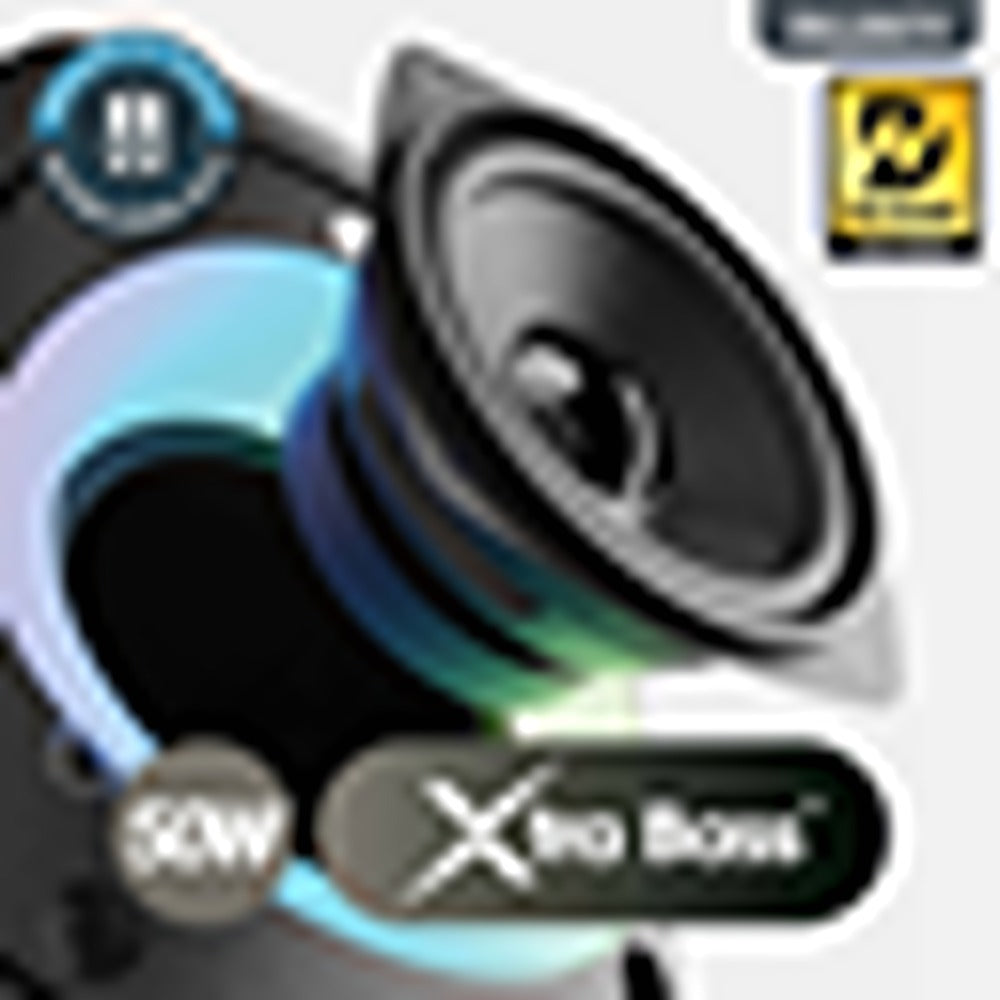 Oakcastle PS100 50W Bluetooth Speaker | Wired Mic, LED Ring, 7h Playtime