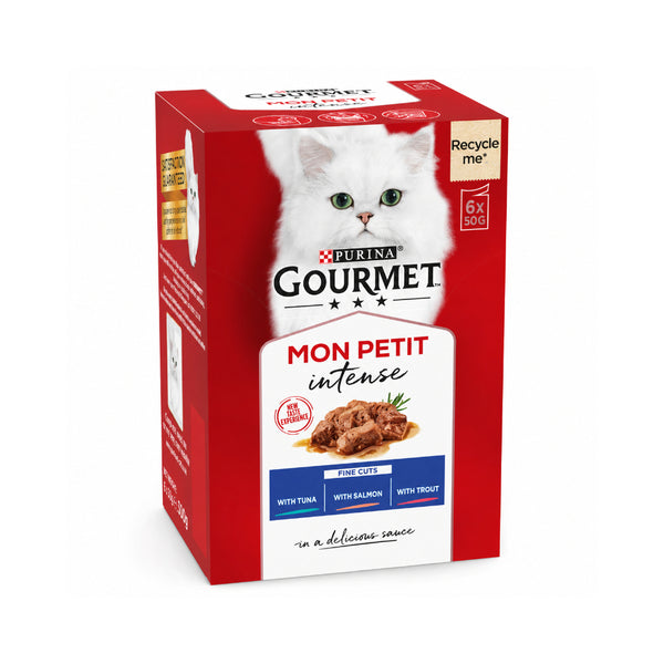 Gourmet Mon Petit Salmon Wet Cat Food Multipack - Pack of 6, 300g