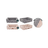 World of Pets Chequered Pet Bed | Small, Assorted Colours, Raised Sides