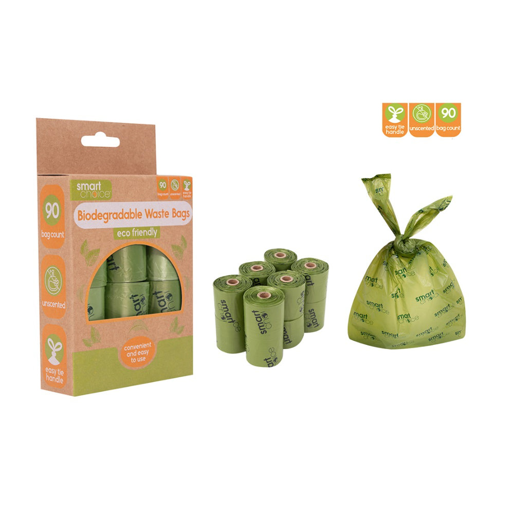 Smart Choice Biodegradable Poop Bags | Pack of 90, Unscented
