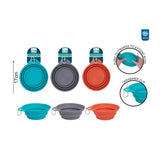 Smart Choice Collapsible Pet Travel Bowl with Clip | 500ml, Assorted Colours
