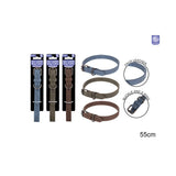 Smart Choice Faux Leather Dog Collar | Adjustable, Assorted Colours, 55 cm