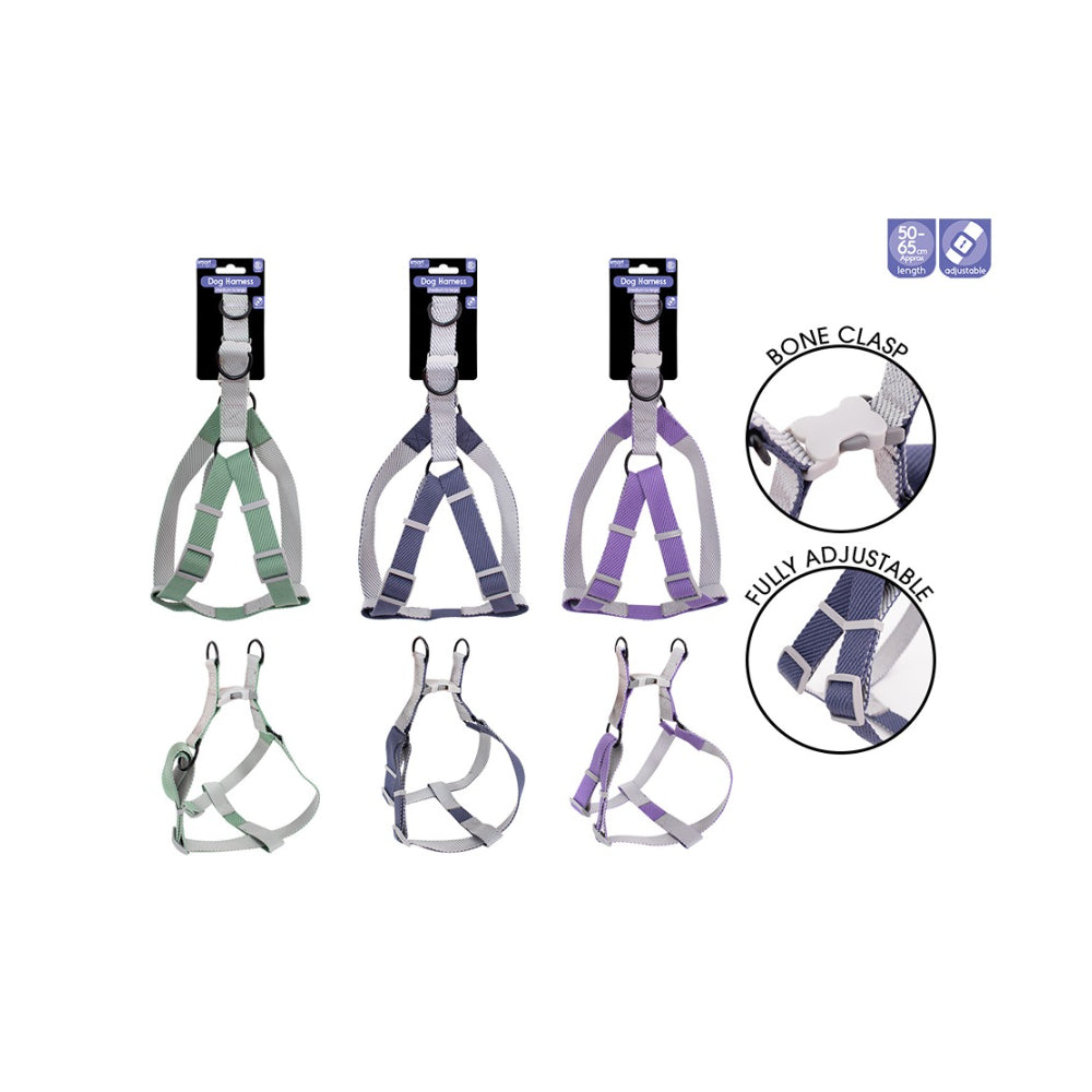 Smart Choice Dual Colour Dog Harness | Adjustable 50–65 cm, Assorted Colours