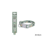 Smart Choice Adjustable Dog Collar | 30-50cm, Green, Dog Print