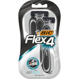 BIC Flex 4 Razor | 4 Flexible Blades, Pivoting Head, Comfort Strip