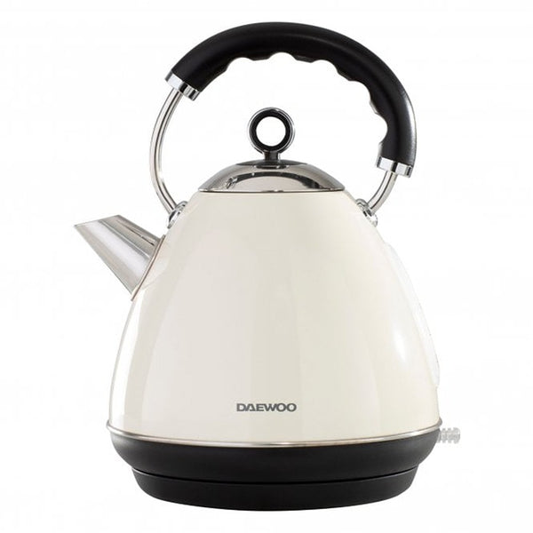 Daewoo Kensington Cream Pyramid Kettle | 1.7L, Cordless Base
