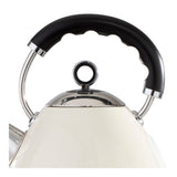 Daewoo Kensington Cream Pyramid Kettle | 1.7L, Retro Two-Tone