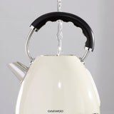 Daewoo Kensington Cream Pyramid Kettle | 1.7L, Cordless Base
