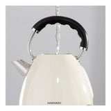 Daewoo Kensington Cream Pyramid Kettle | 1.7L, Retro Two-Tone