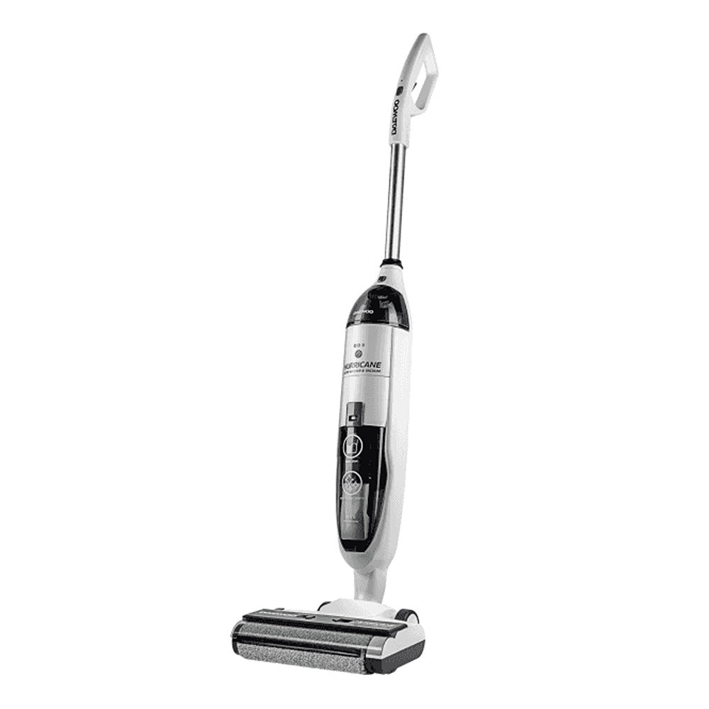 Daewoo Hurricane Floor Washer Vacuum Cleaner | Dual Roller, White/Black