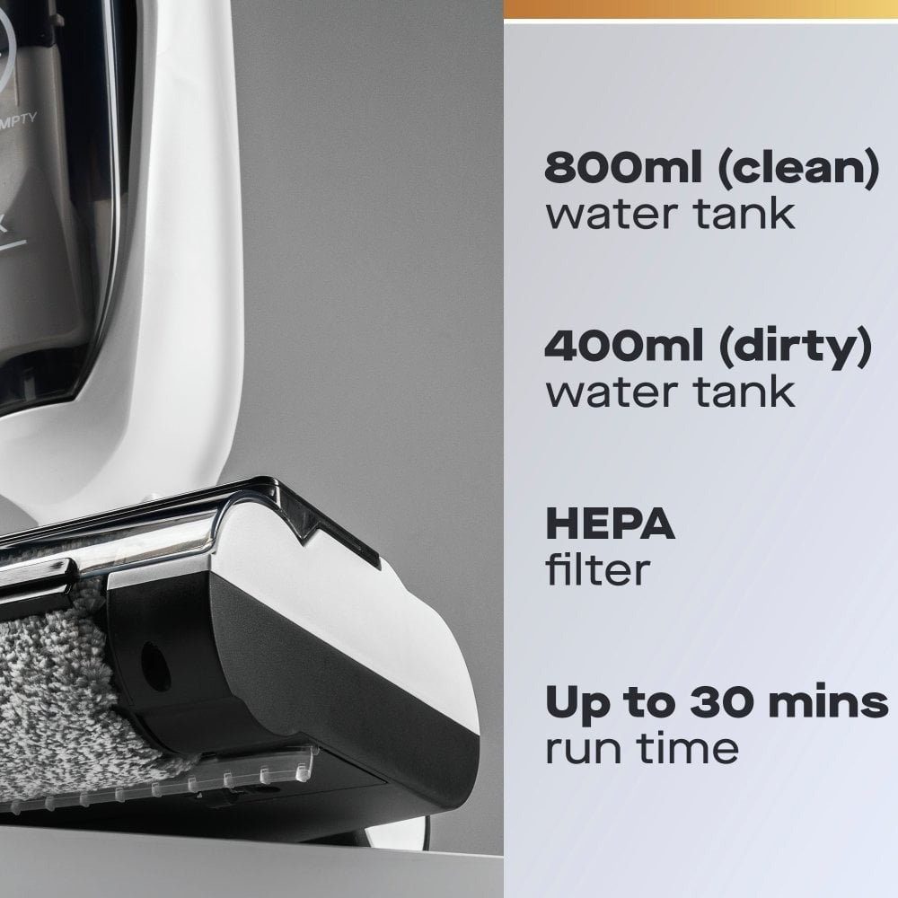 Daewoo Hurricane Floor Washer Vacuum Cleaner | Dual Roller, White/Black