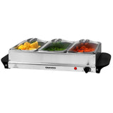Daewoo Electric Triple Buffet Server | 3 x 1.5L, Adjustable Heat