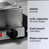Daewoo Electric Triple Buffet Server | 3 x 1.5L, Adjustable Heat