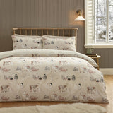 Catherine Lansfield Winter Friends Natural Reversible Quilt Set | Double
