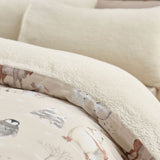 Catherine Lansfield Winter Friends Natural Reversible Quilt Set | Double