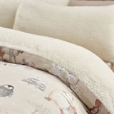 Christmas Winter Friends Woodland Animal Quilt Set - King