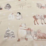 Catherine Lansfield Winter Friends Natural Quilt Set | Single, Plush Reverse