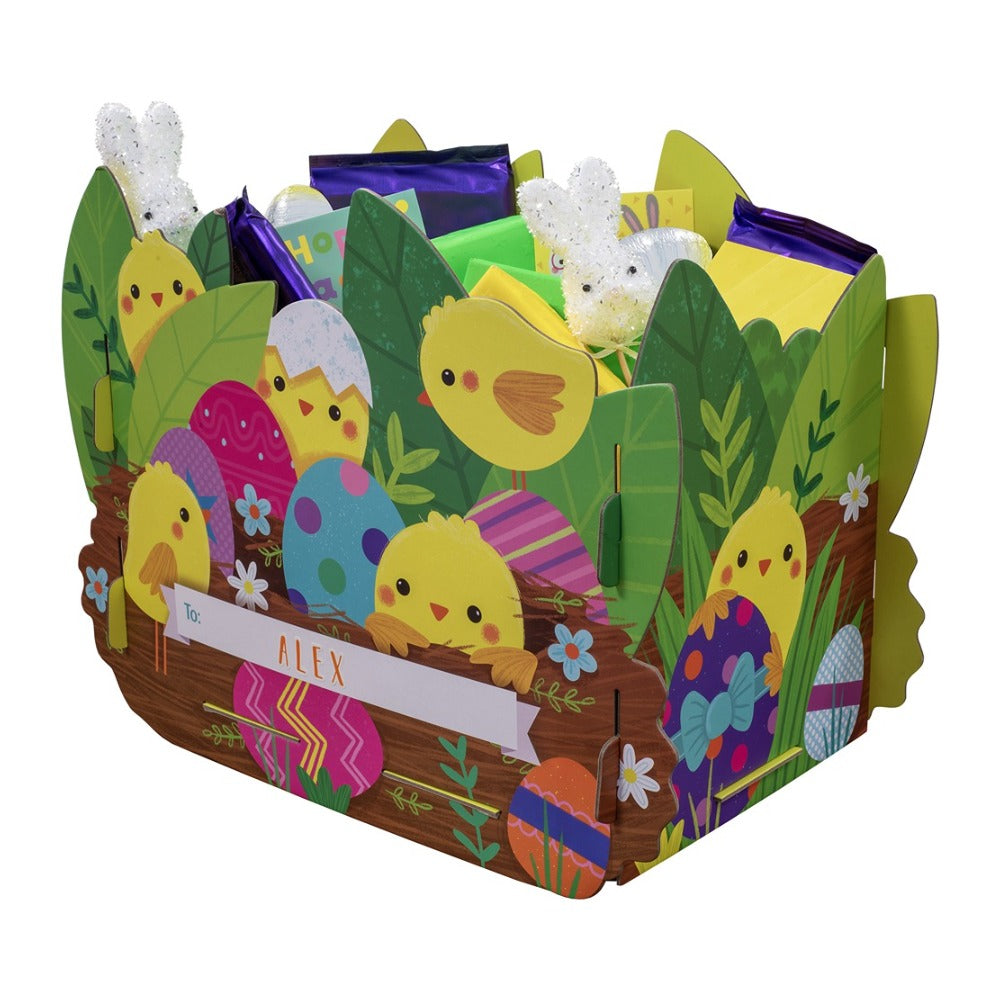 Easter Chick Large Gift Box | Assorted Colours, Personalisable Label