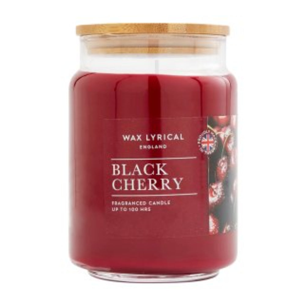 Wax Lyrical Black Cherry Fragranced Jar Candle | 190g, Up to 100 Hours