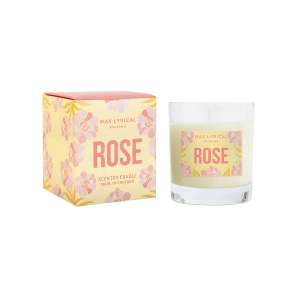 Wax Lyrical Rose Scented Glass Jar Candle | 190g, Gift Boxed