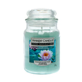 Yankee Candle Floating Lotus Large Jar Candle | 538g, Soft Aqua Wax