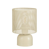 Orleans White LED Table Lamp | Perforated Shade, Cream Finish