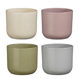 Iwan Ribbed Ceramic Indoor Plant Pot | Assorted Colours, Speckled Glaze