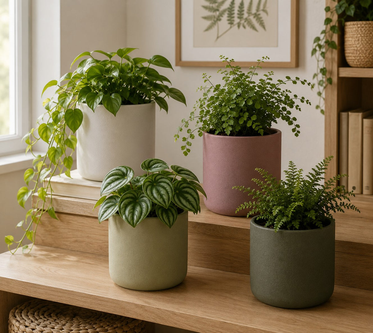 Era Round Ceramic Plant Pot | 4 Assorted Colours, Matte Finish