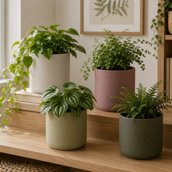 Era Round Ceramic Plant Pot | 4 Assorted Colours, Matte Finish