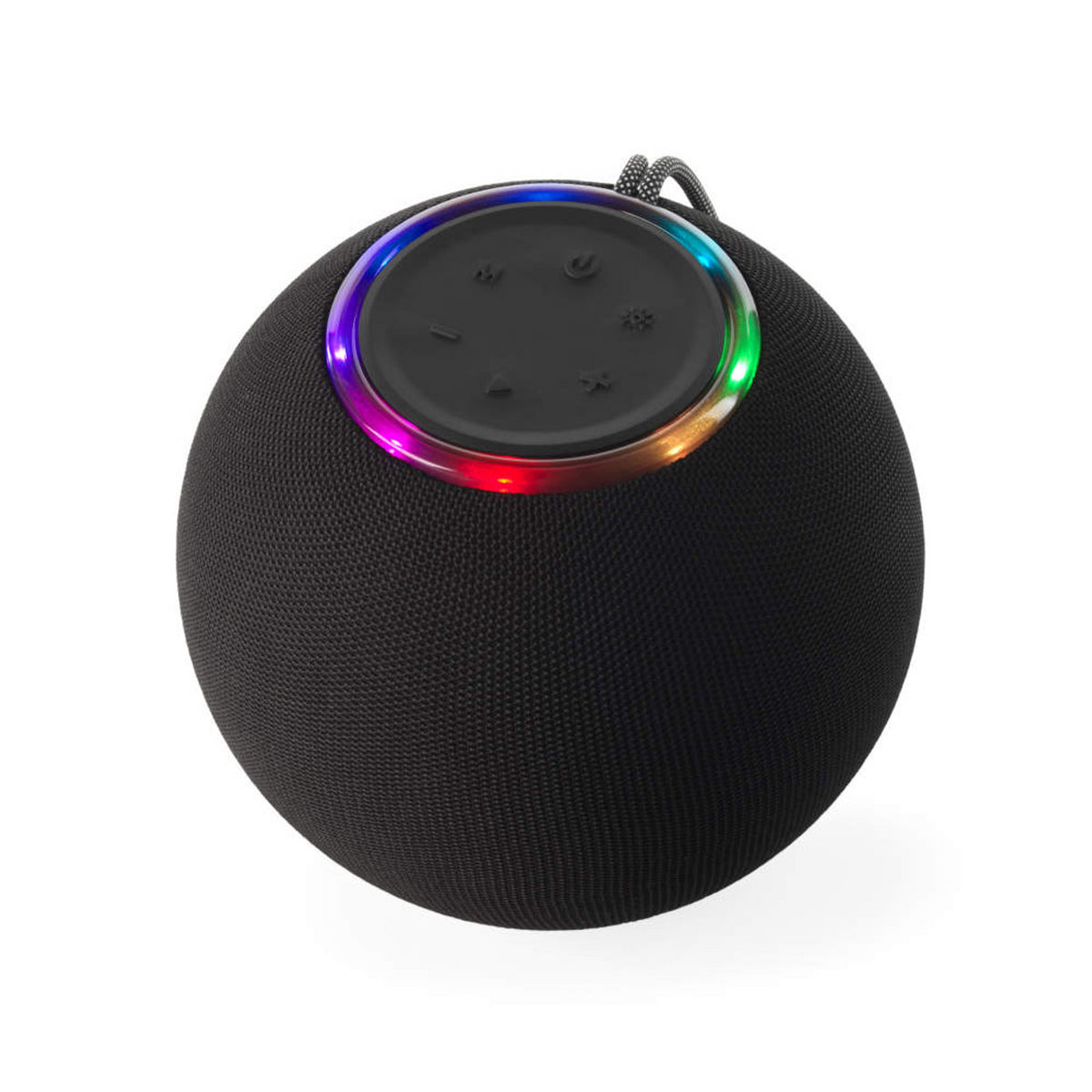 Intempo Aria Casa Black LED Light Speaker | 360° Sound, Touch Controls