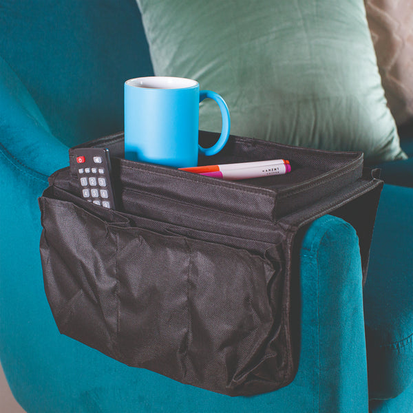 Home Black Armchair Caddy Organiser Holder | Black, Armchair