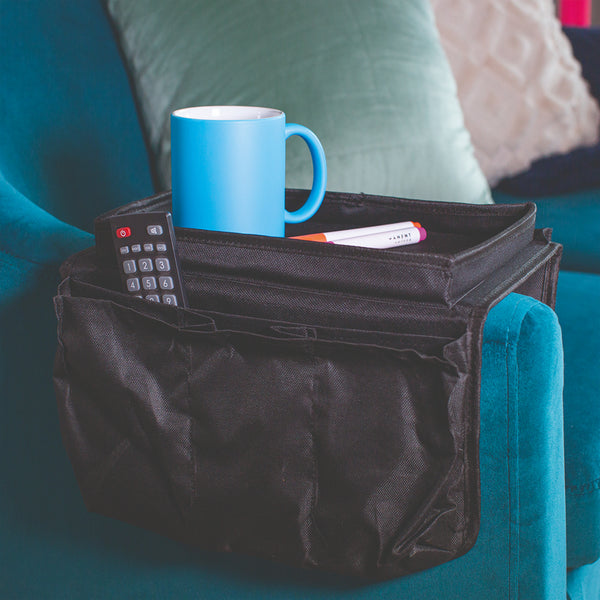 Home Black Armchair Caddy Organiser Holder | Black, Armchair