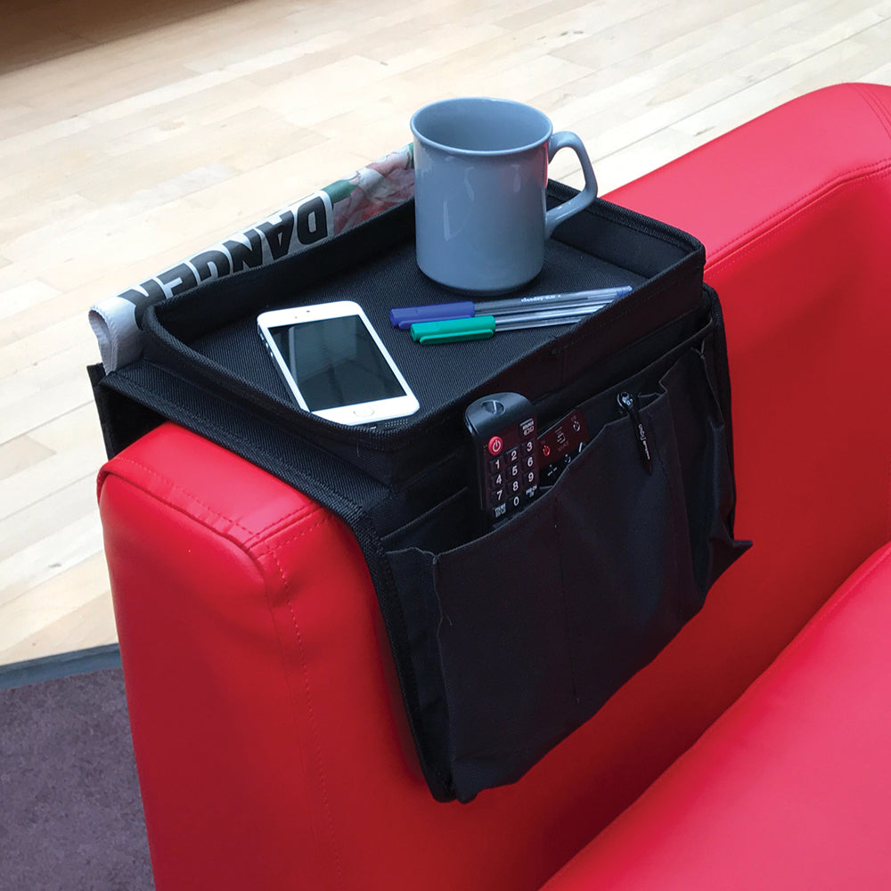 Home Black Armchair Caddy Organiser Holder | Black, Armchair