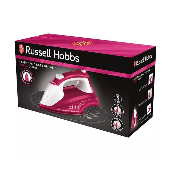 Russell Hobbs Berry Steam Iron | Auto Steam, Steam Shot, Vertical Steam