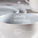 Barbary & Oak Oslo Dinnerware Set | Grey, 16 Pieces, Glazed Finish