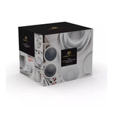 Barbary & Oak Oslo Dinnerware Set | Grey, 16 Pieces, Glazed Finish