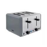 Tower Sera Four-Slice Grey Toaster | Dual Controls, Wide Slots