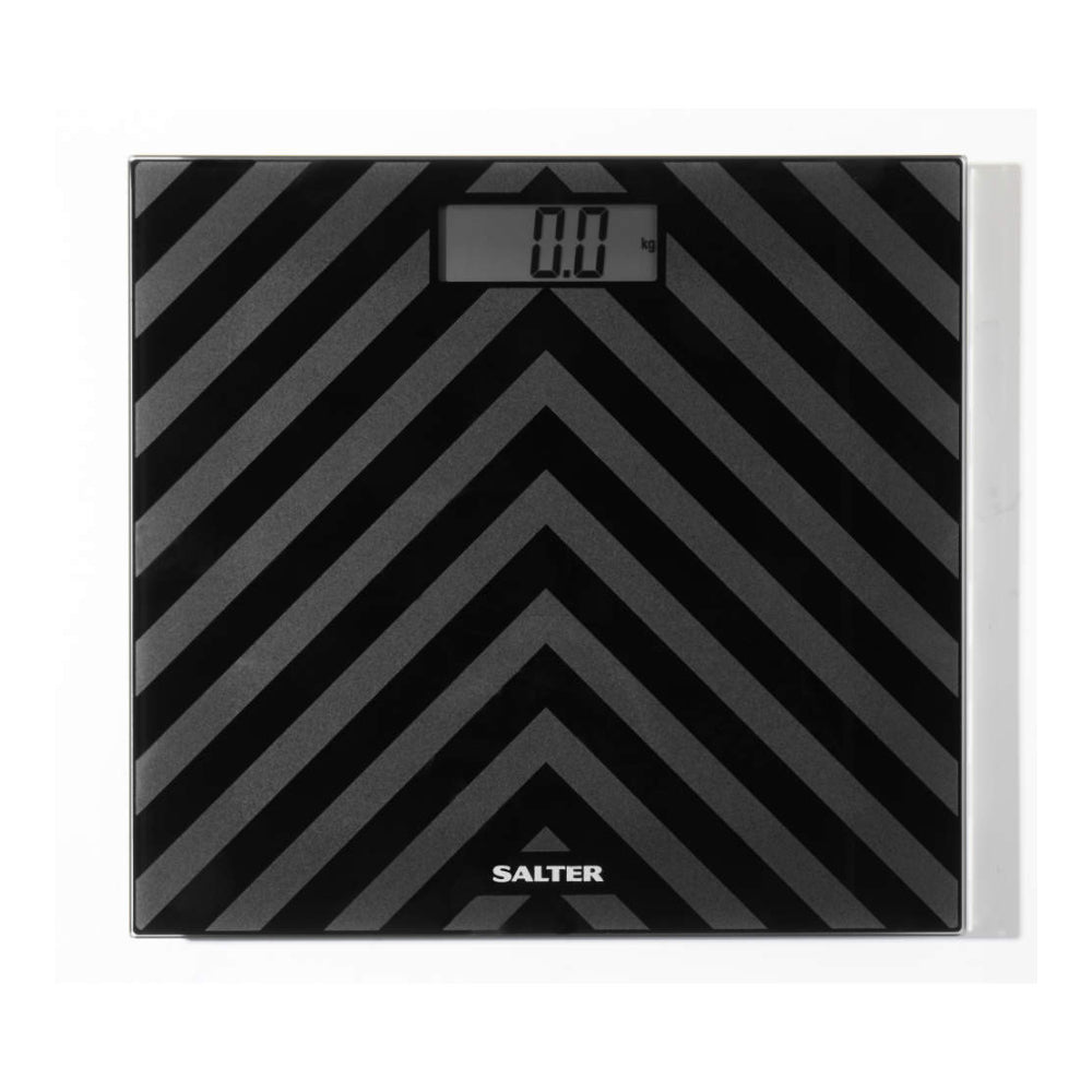 Salter Chevron Two Tone Digital Bathroom Scale | Black and Grey, LCD