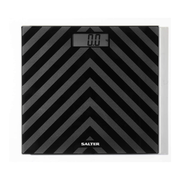 Salter Chevron Two Tone Digital Bathroom Scale | Black and Grey, LCD