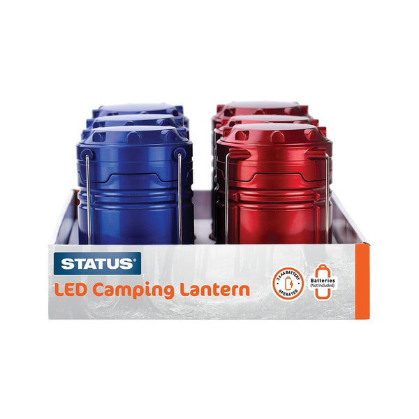Status LED Camping Lantern Battery Powered | Compact, Collapsible, 3 x AA