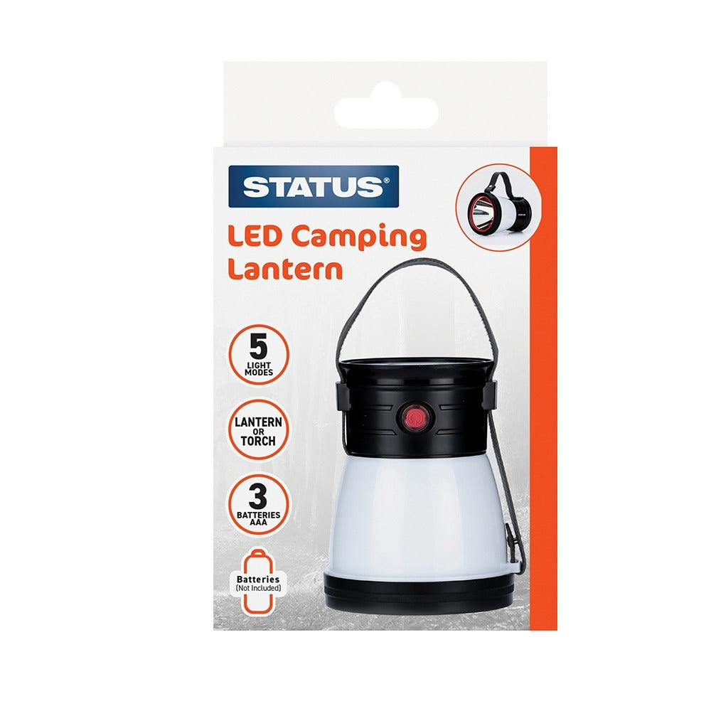 Status 3W LED Multifunction Lantern Torch | 5 Modes, AAA Power, Foldable Handle
