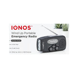 Status Wind Up 2-Band Emergency Radio | AM/FM, Wind/Solar/USB, 3-LED Torch