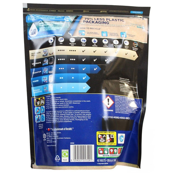 Finish Ultimate Plus Lemon Dishwasher Tablets | 48 Tablets