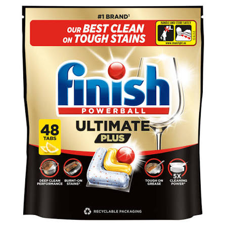 Finish Ultimate Plus Lemon Dishwasher Tablets | 48 Tablets